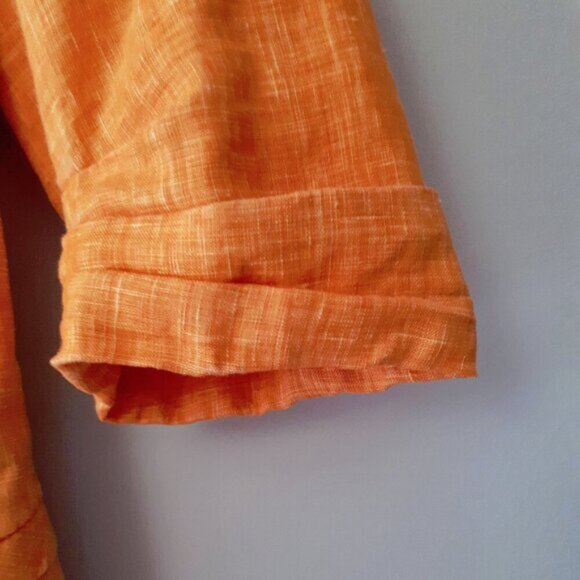 NWT Nanette Lepore orange linen blazer jacket with corset style detailing, 0 - Picture 8 of 8